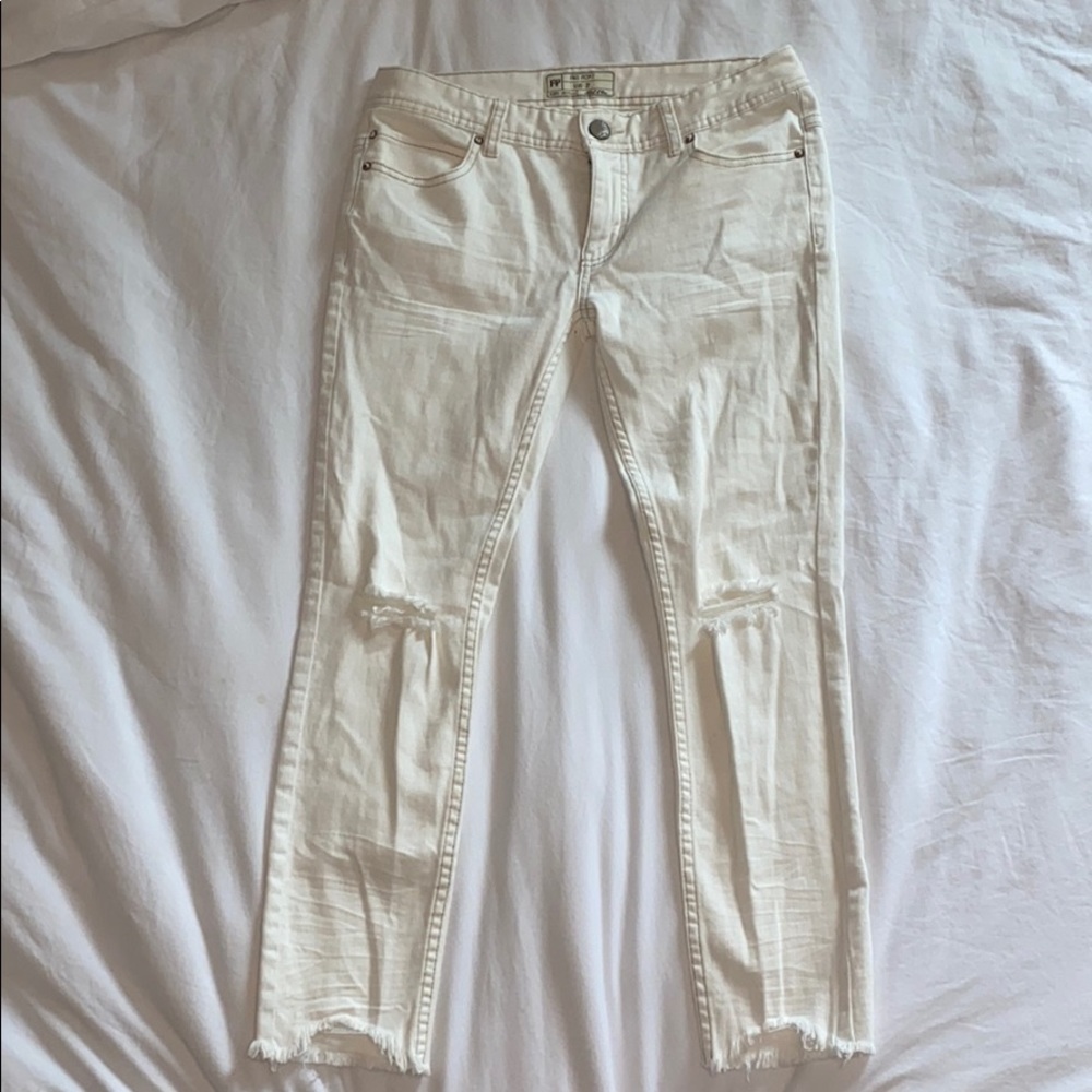 White Free People jeans